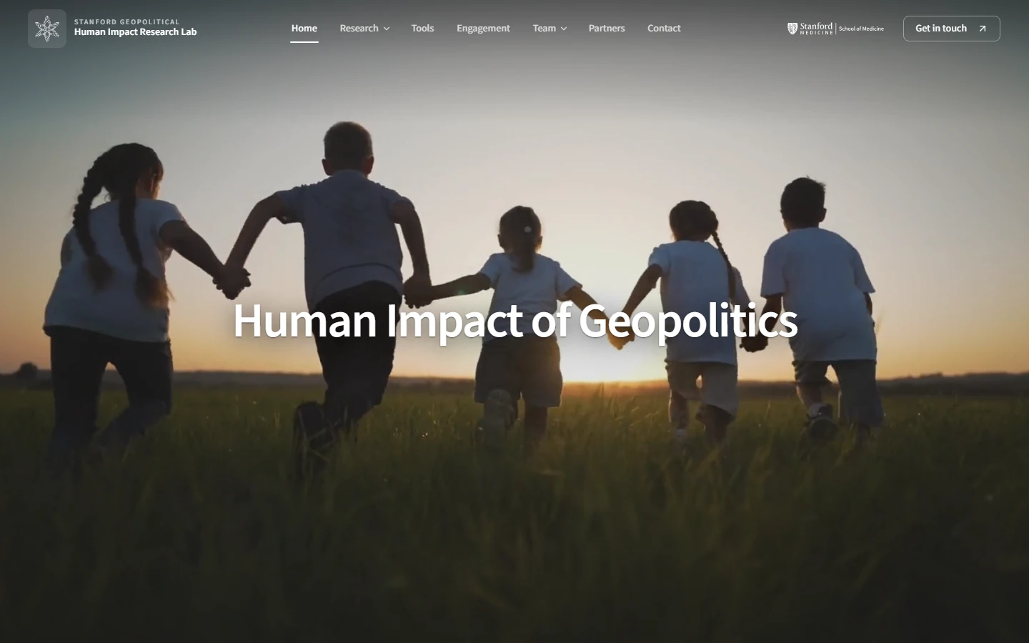 Stanford Geopolitical Human Impact Research Lab website